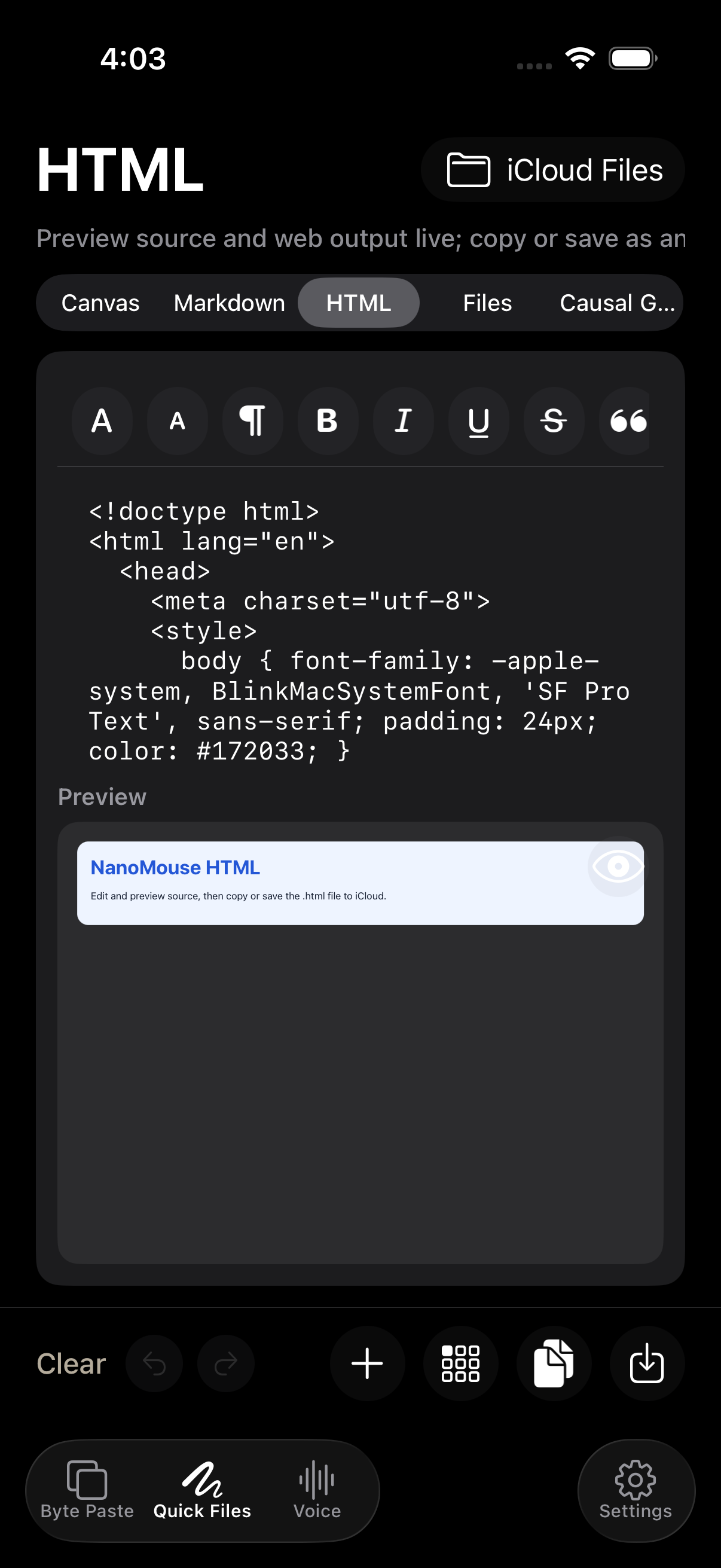 Real HTML editor and preview in English